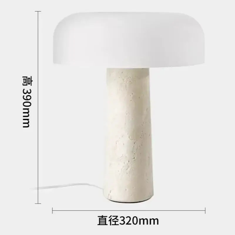 Cream Marble Table Lamp