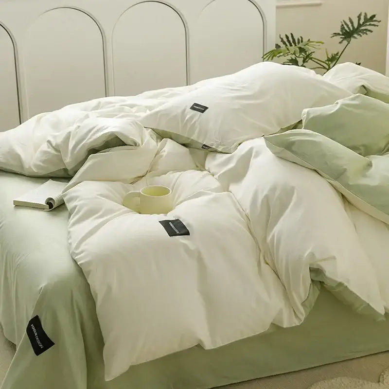Mint Cotton Bedding Set