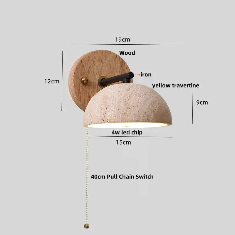 Yellow Travertine Wall Light