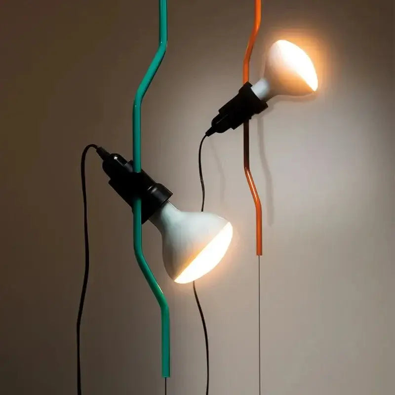Red Black LED Chandelier