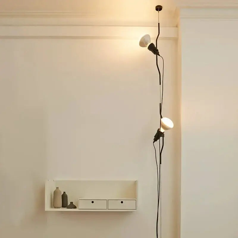 Red Black LED Chandelier