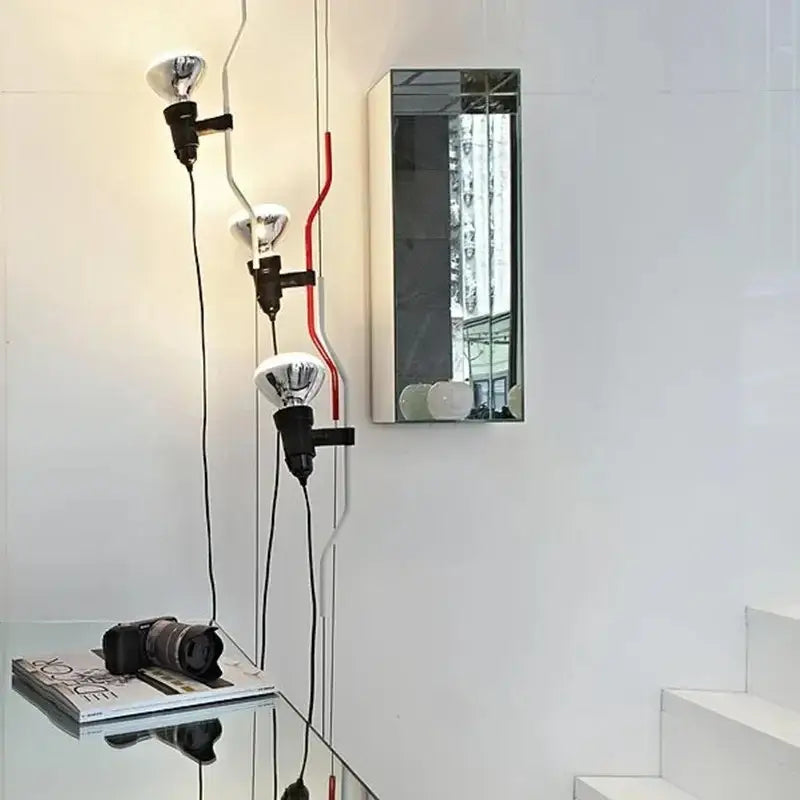 Red Black LED Chandelier