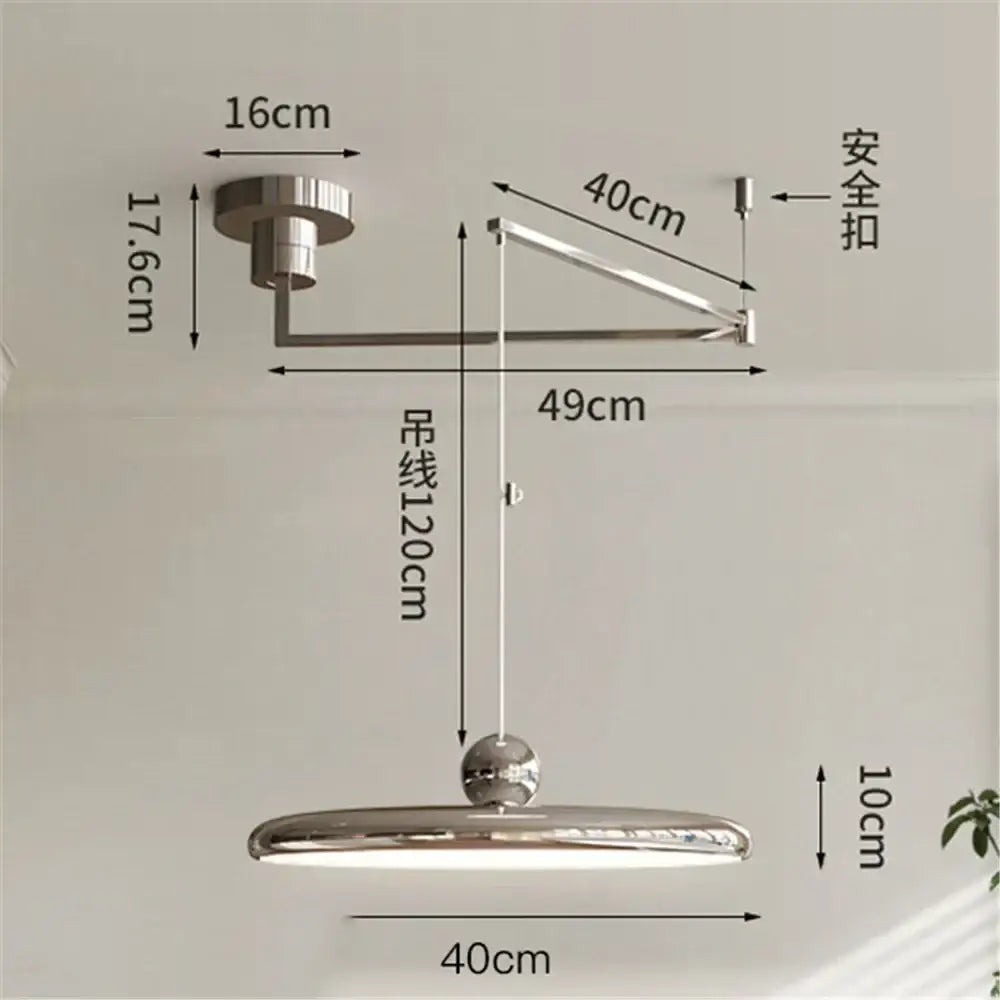 Cream Iron Pendant Light