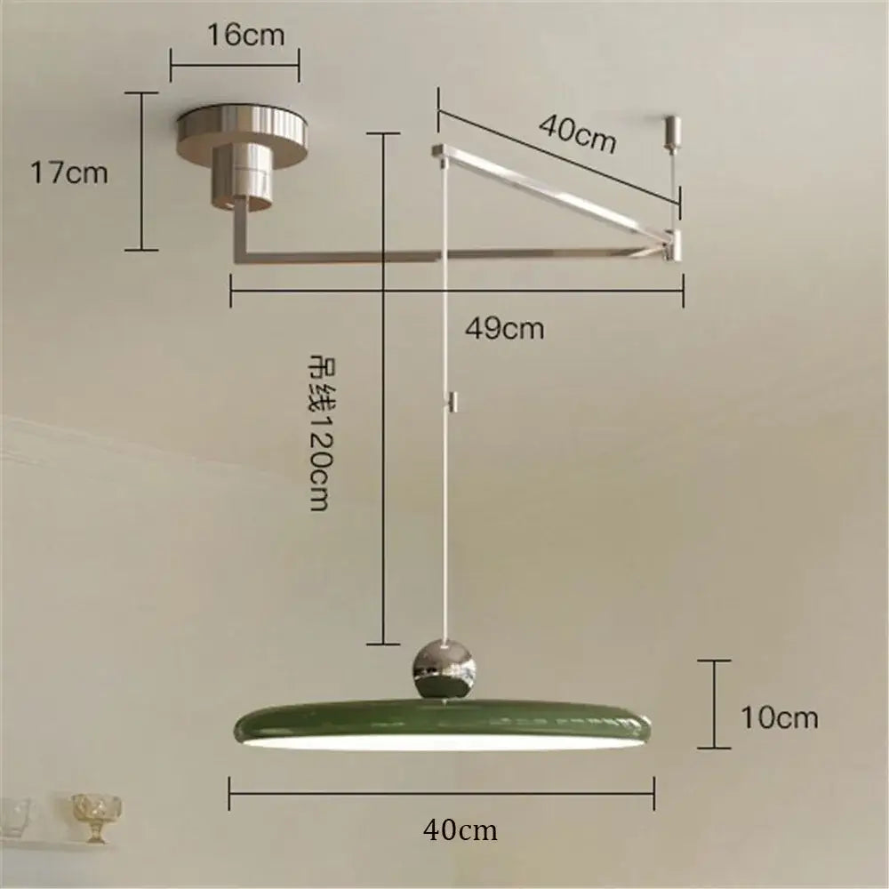 Cream Iron Pendant Light