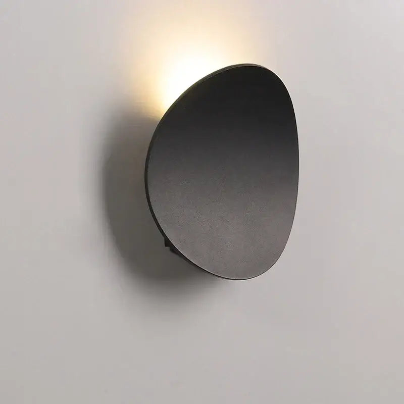 Silver Black LED Wall Lamp for Corridors