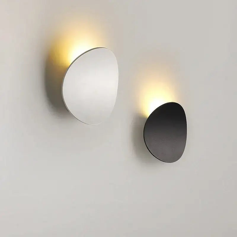 Silver Black LED Wall Lamp for Corridors