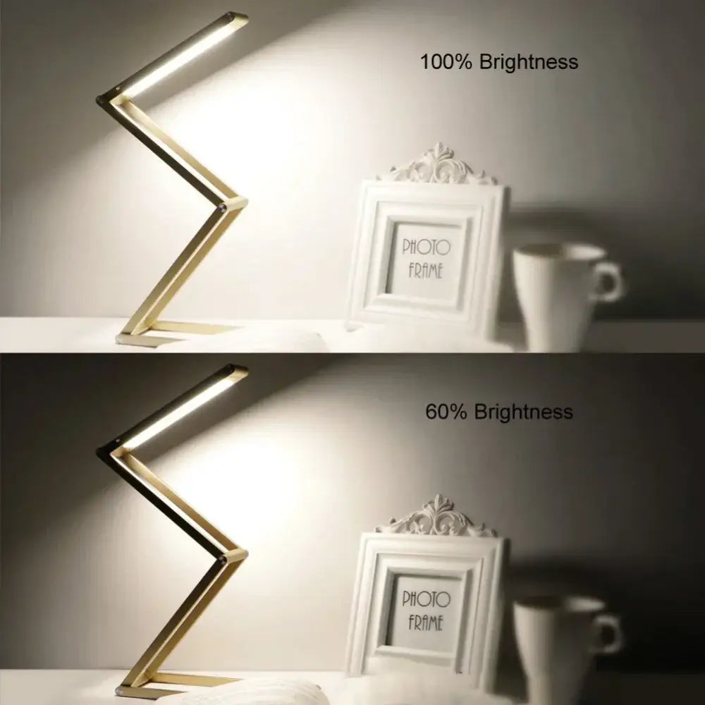 Silver Foldable LED Desk Lamp