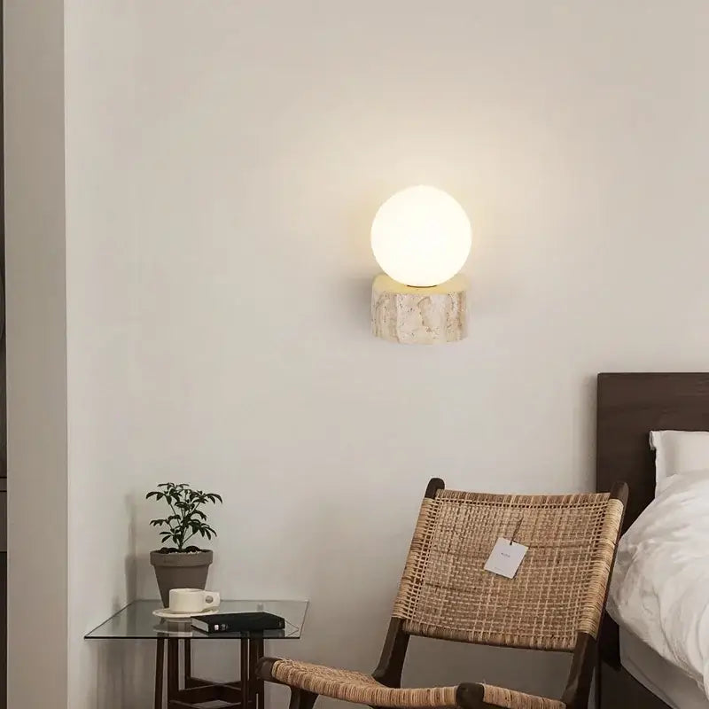 Stone Glass Wall Light