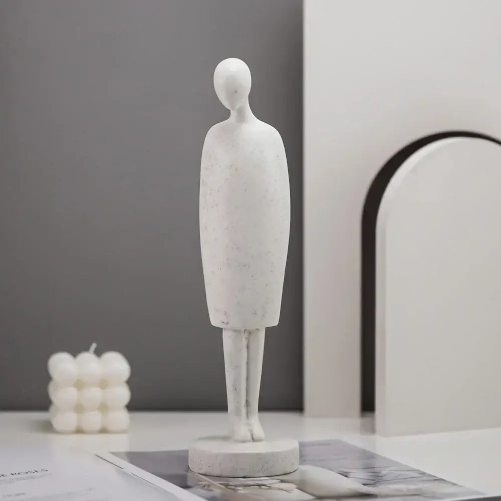White Resin People Statue Set
