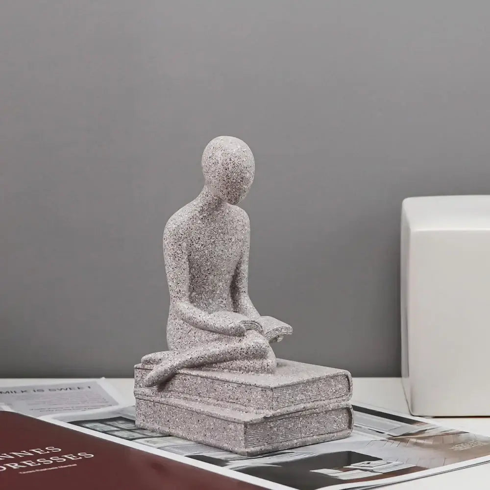 White Resin People Statue Set