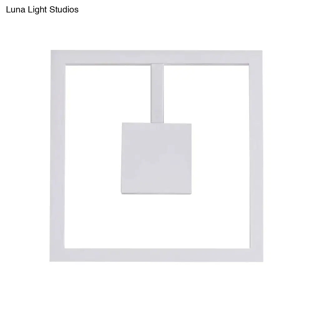White Acrylic Dual-Voltage Metal Wall Light
