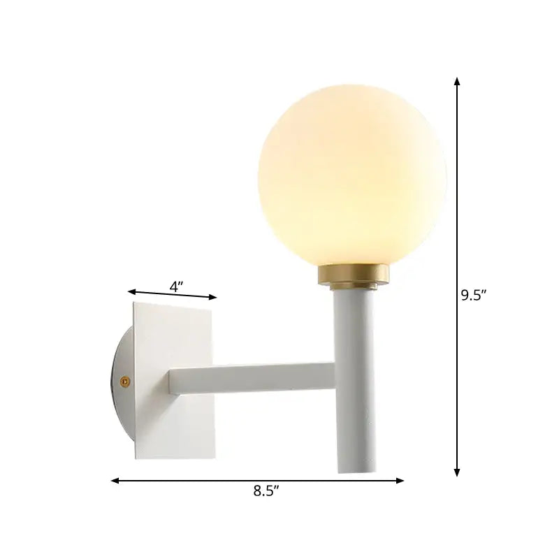 White Brass Opal Wall Lamp