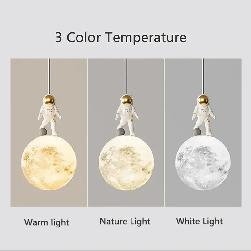 White Astronaut Pendant Light 3-Color