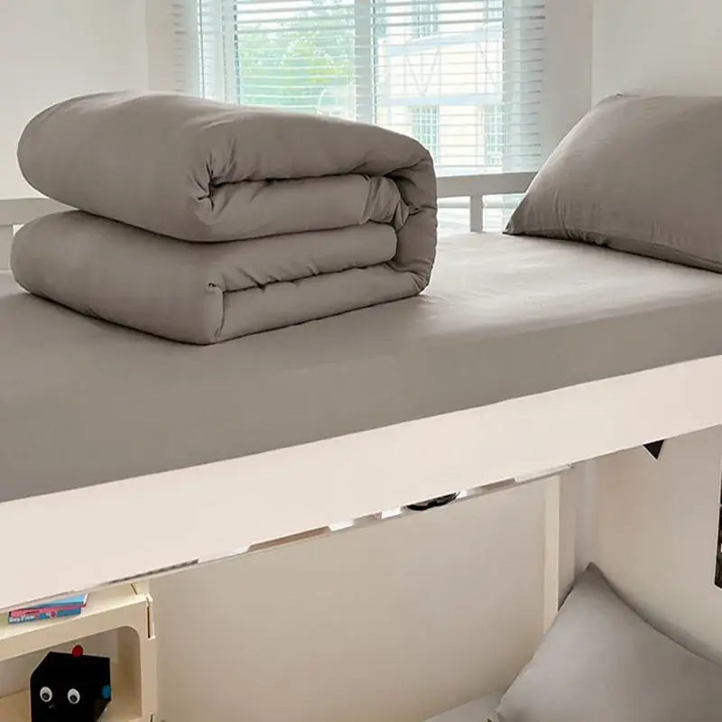 White Cotton Bedding Set 180cm 4-Piece Soft