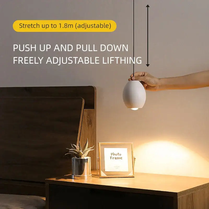 White Ceramic Egg Pendant Light