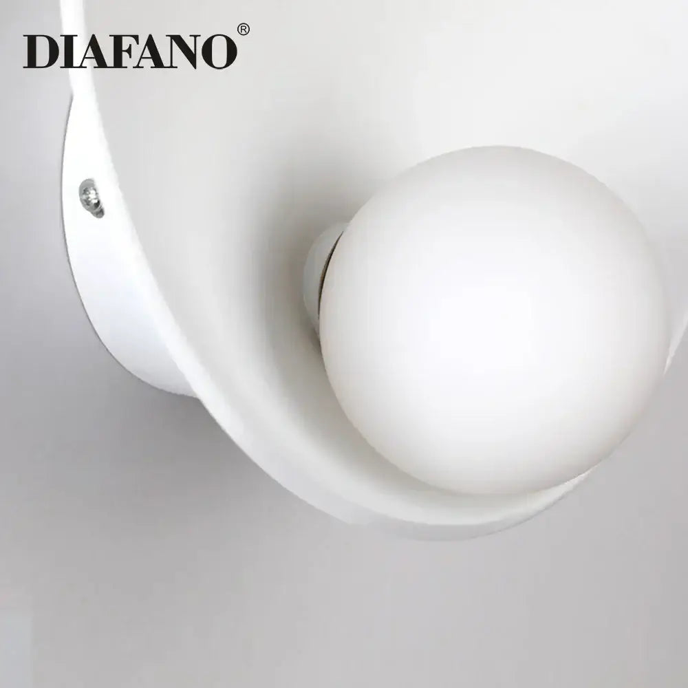 White Ceramic Wall Sconce 6-10W for Bedroom