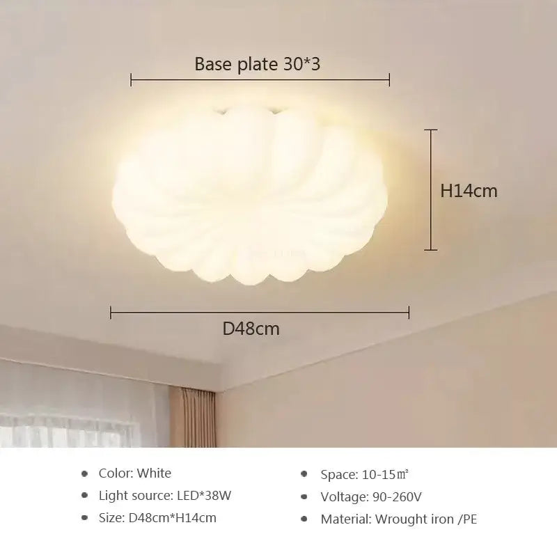 White Cloud Minimalist Bedroom Ceiling Light