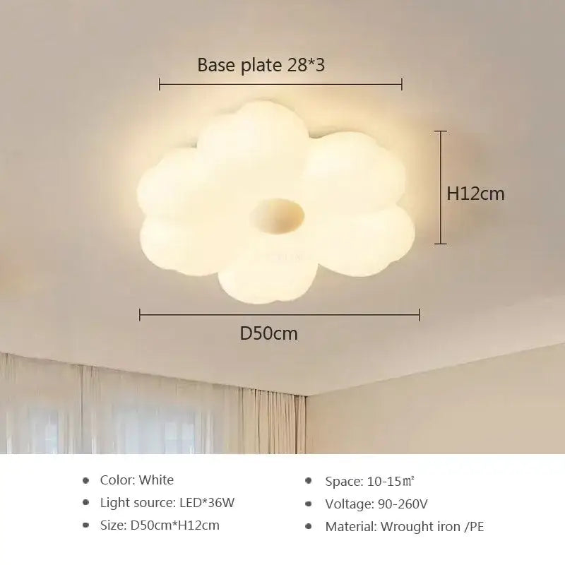 White Cloud Minimalist Bedroom Ceiling Light