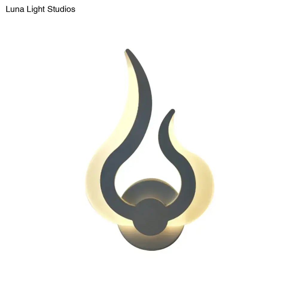 White Acrylic Flame Sconce