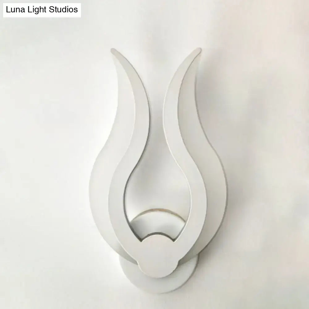 White Acrylic Flame Sconce