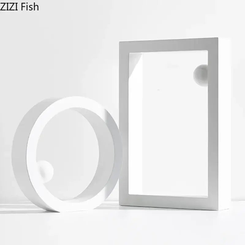 White Geometric Circle Ornament