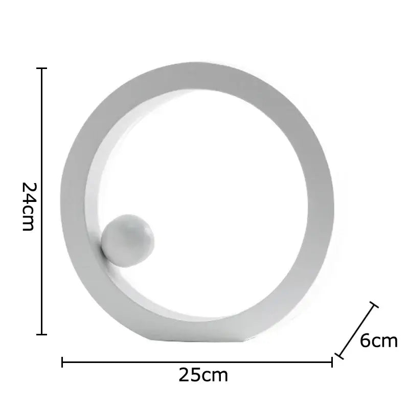 White Geometric Circle Ornament