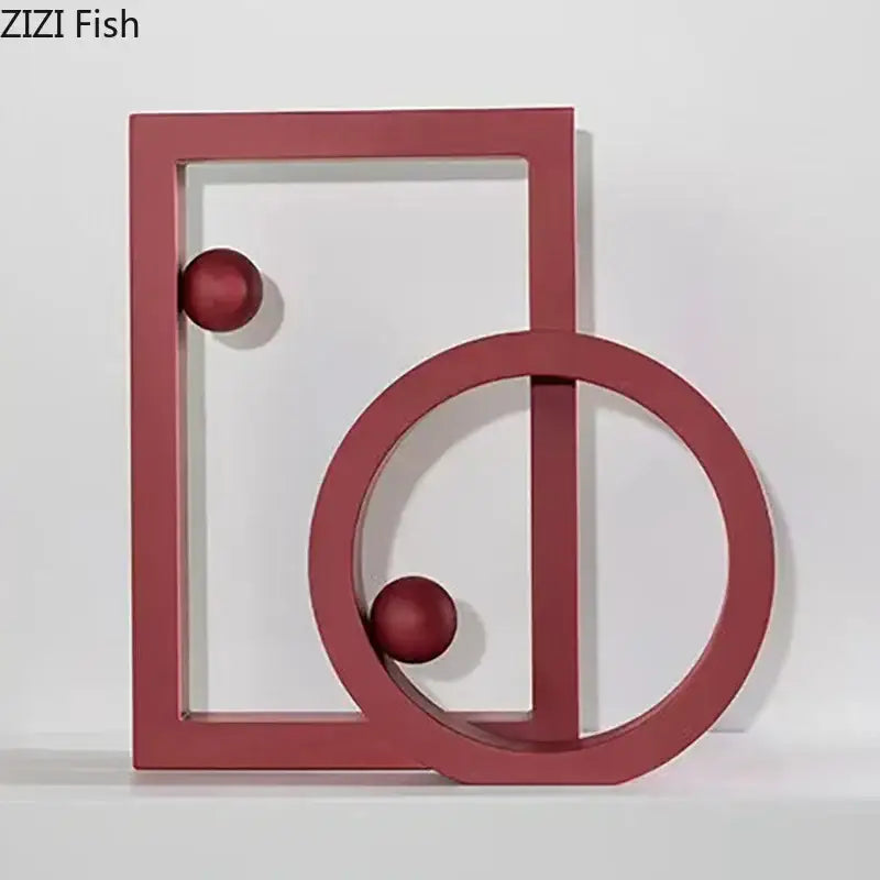 White Geometric Circle Ornament