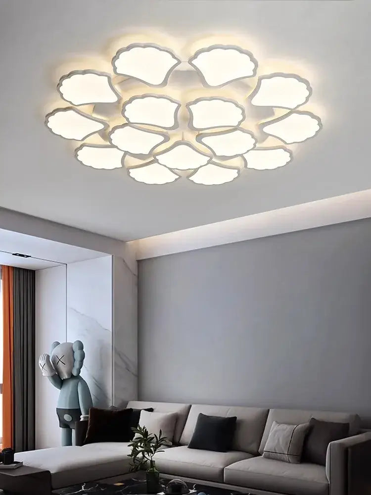 White Ginkgo Ceiling Lamp