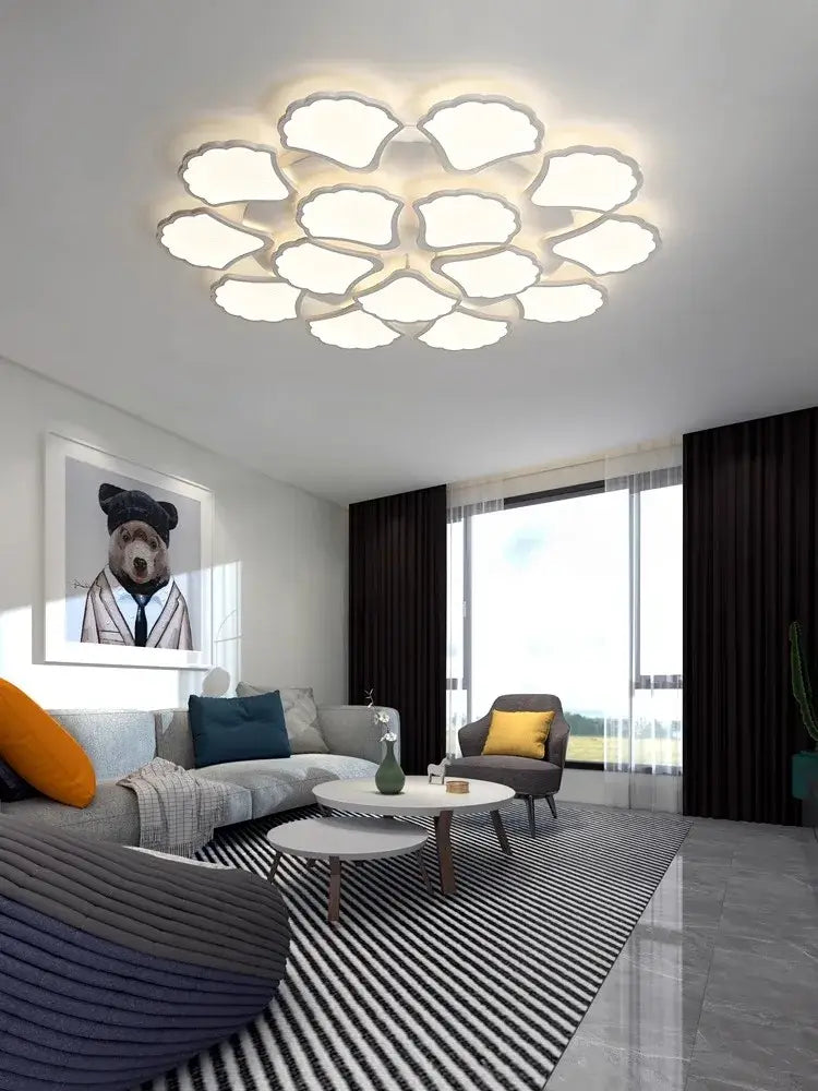 White Ginkgo Ceiling Lamp