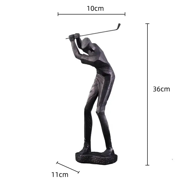 White Resin Golf Sculpture