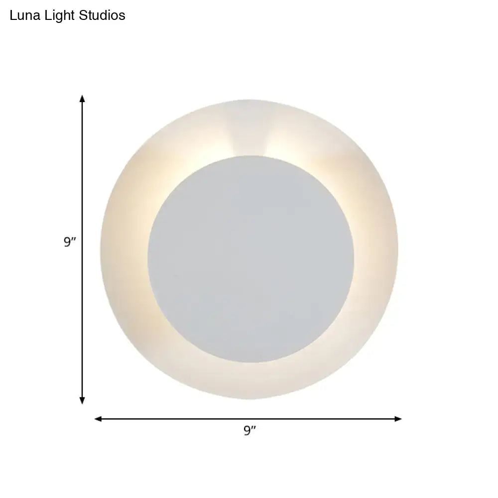 White LED Disc Adjustable Wall Lamp
