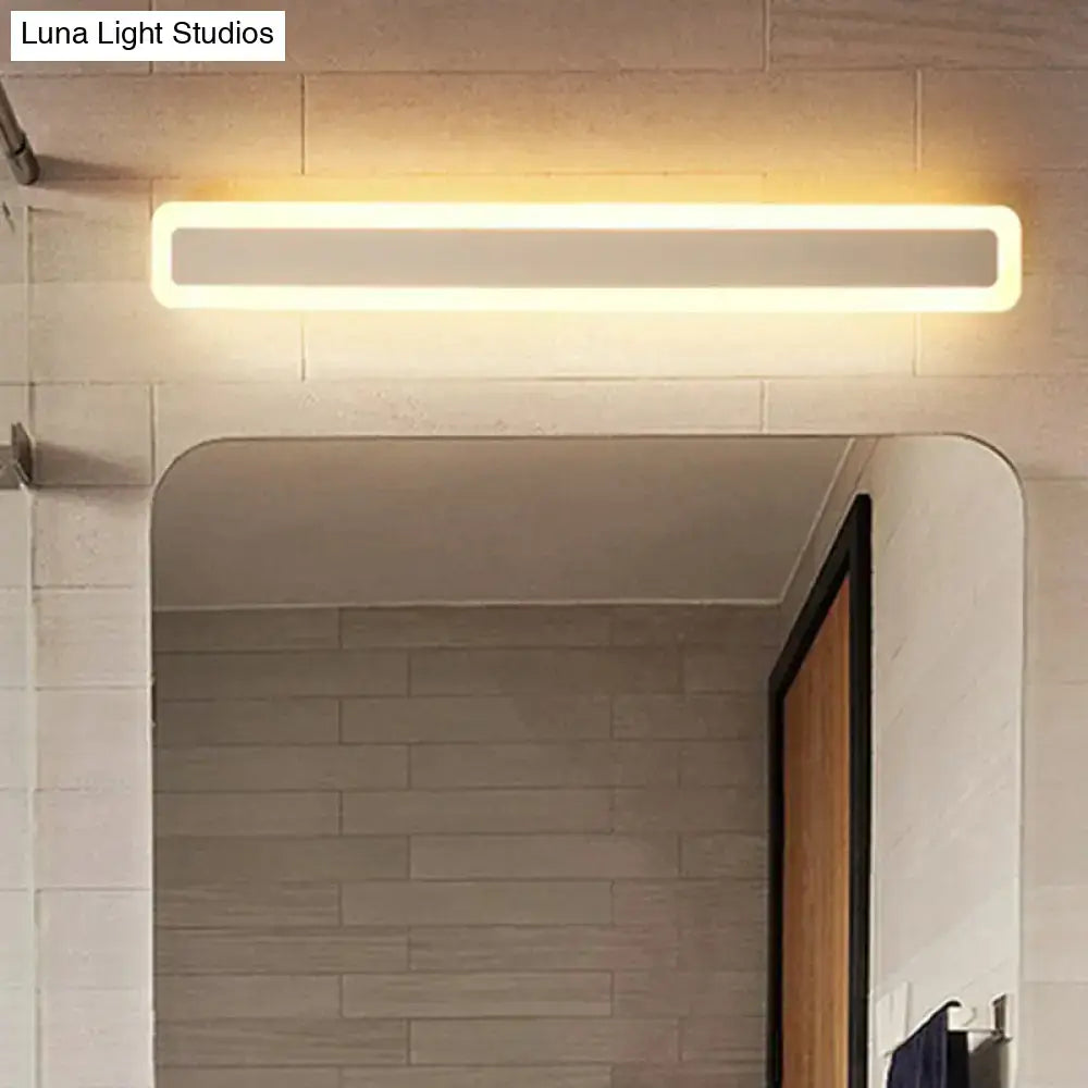 White Acrylic LED Bathroom Wall Sconce