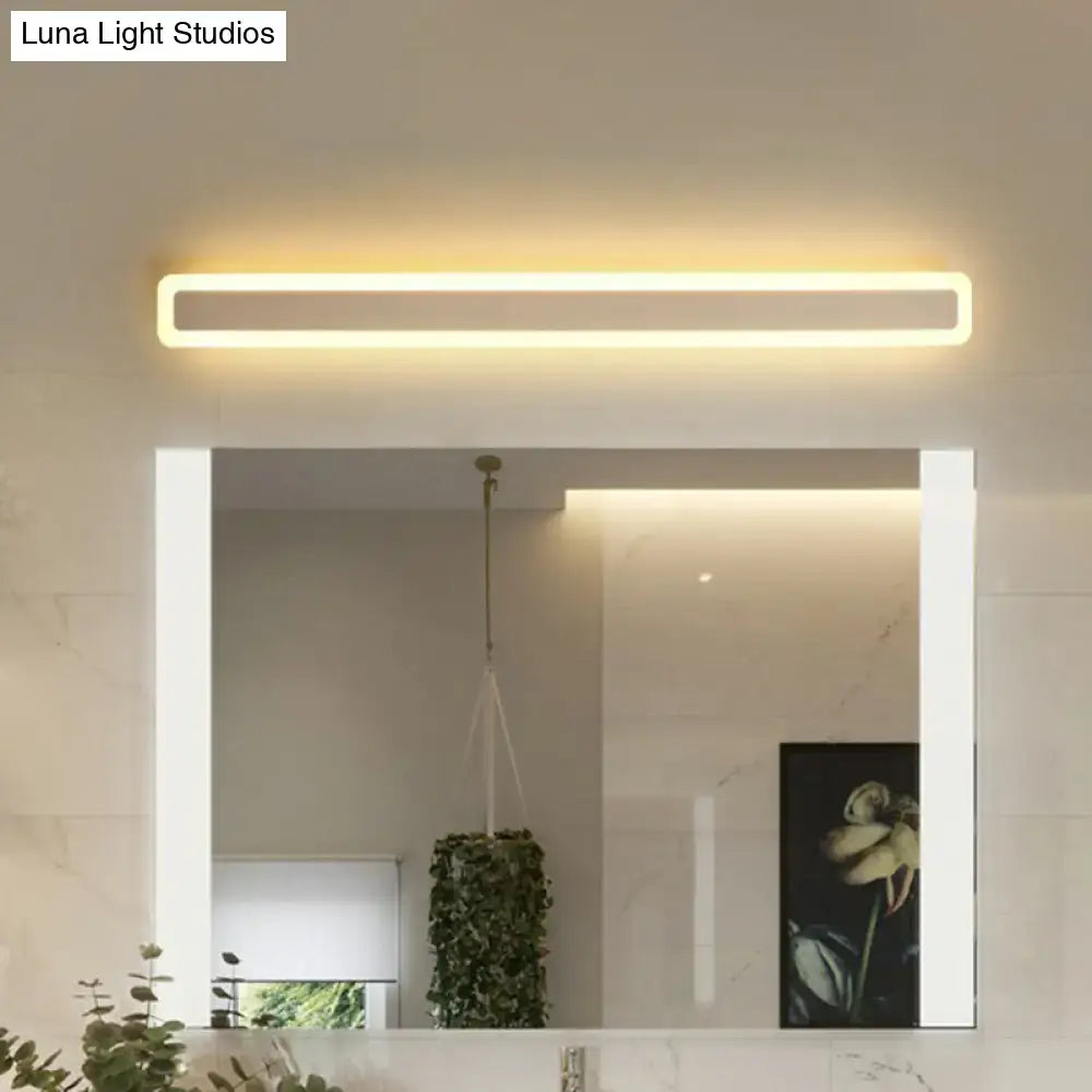 White Acrylic LED Bathroom Wall Sconce