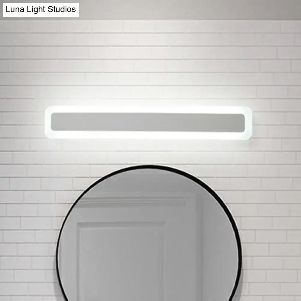White Acrylic LED Bathroom Wall Sconce