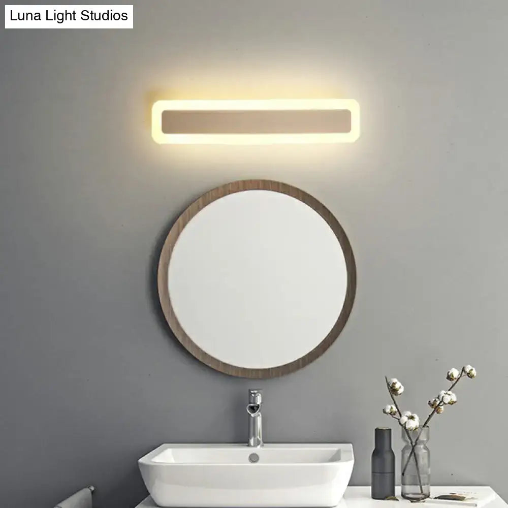 White Acrylic LED Bathroom Wall Sconce