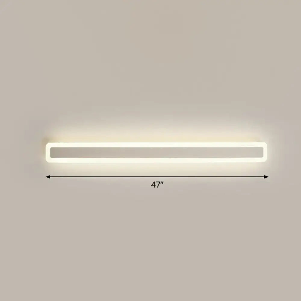 White Acrylic LED Bathroom Wall Sconce