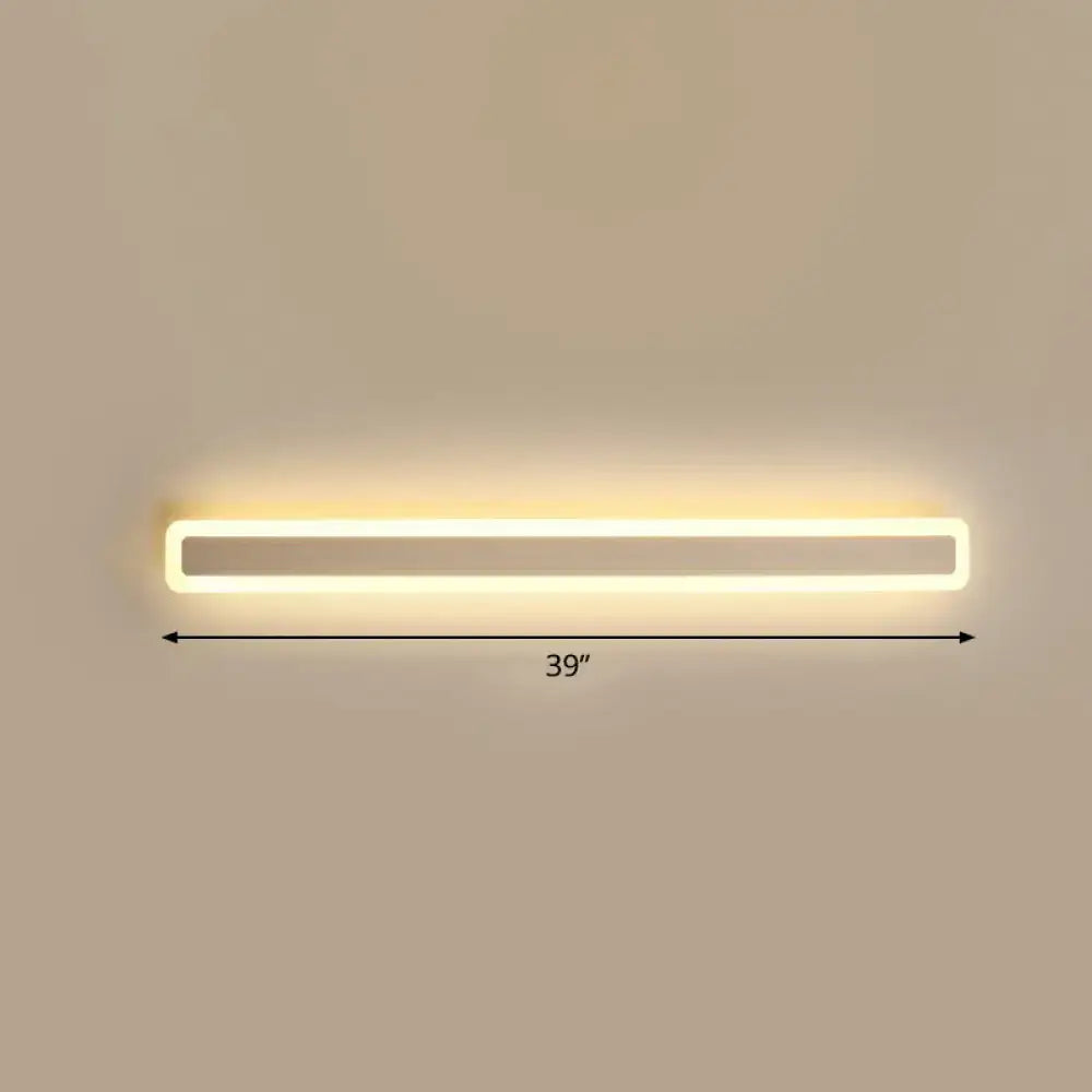 White Acrylic LED Bathroom Wall Sconce