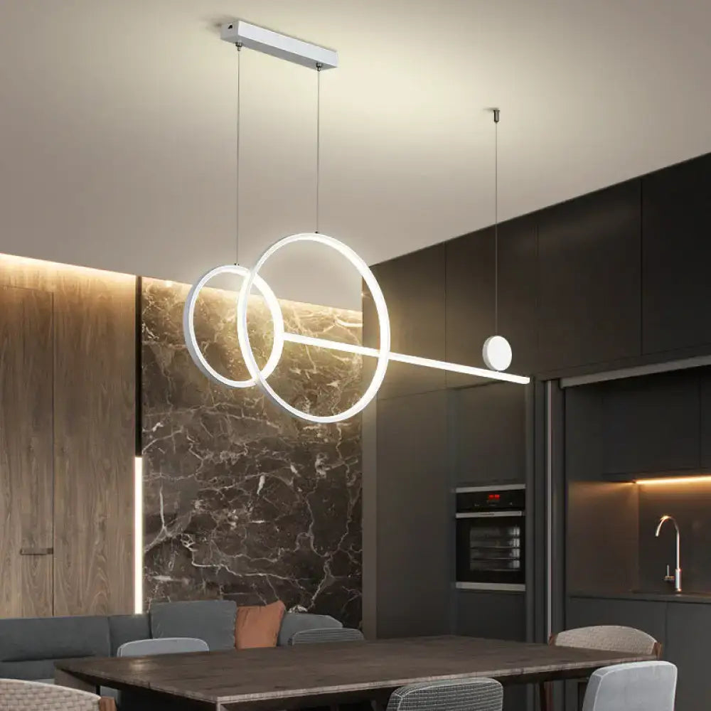 White Linear Pendant Lamp