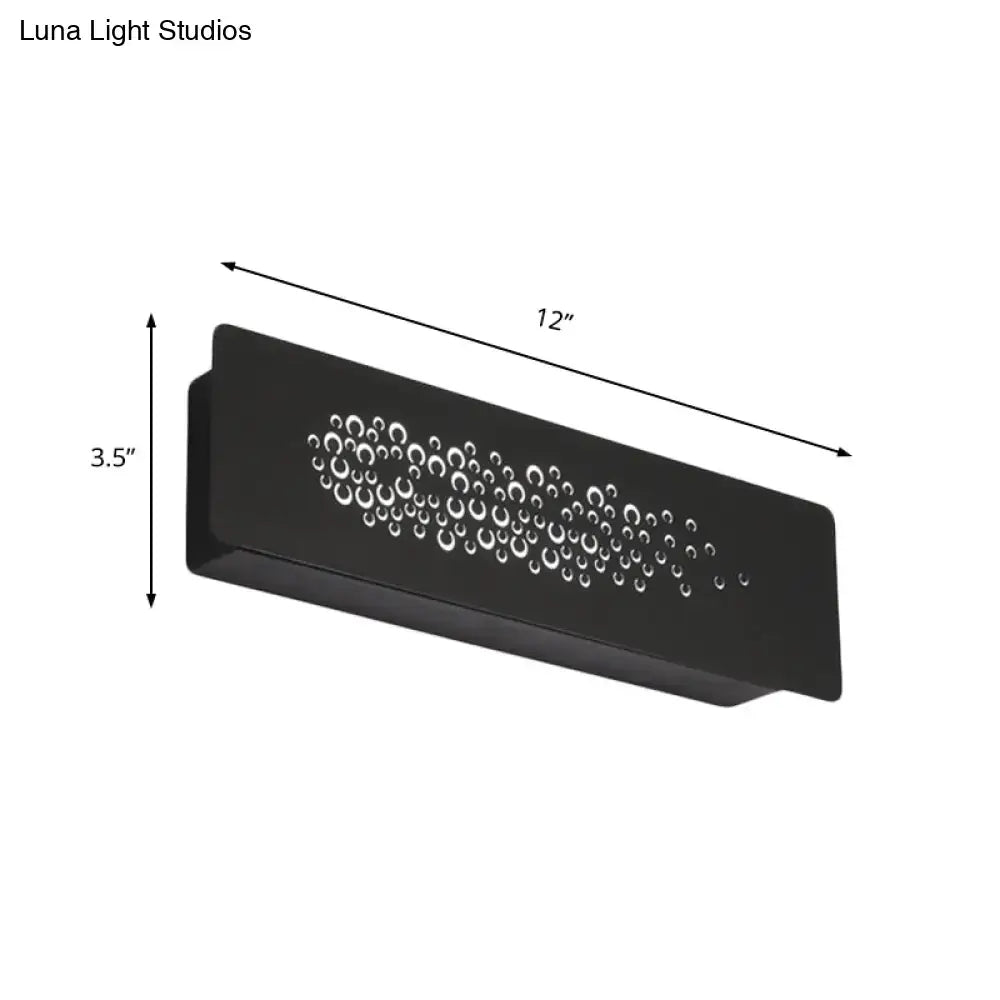 White Patterned Wall Lamp Up-Down Light