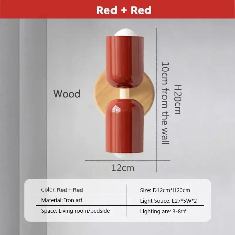 Cream Wooden Wall Lamp