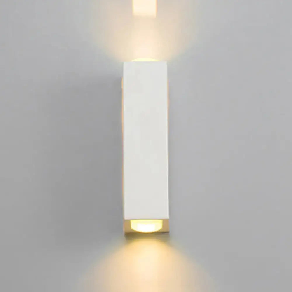 White Rectangle Wall Sconce