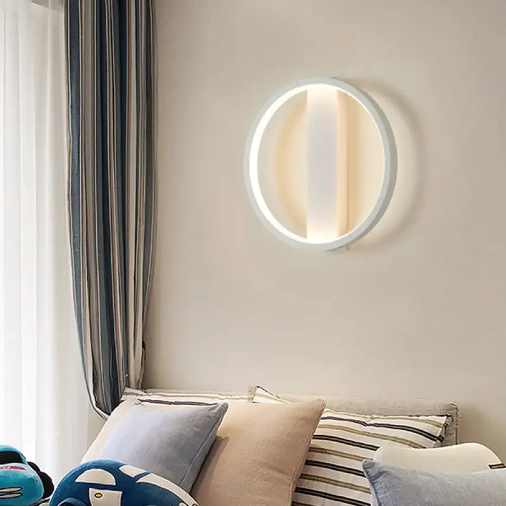 White Round Square LED Sconce Two Shape Options