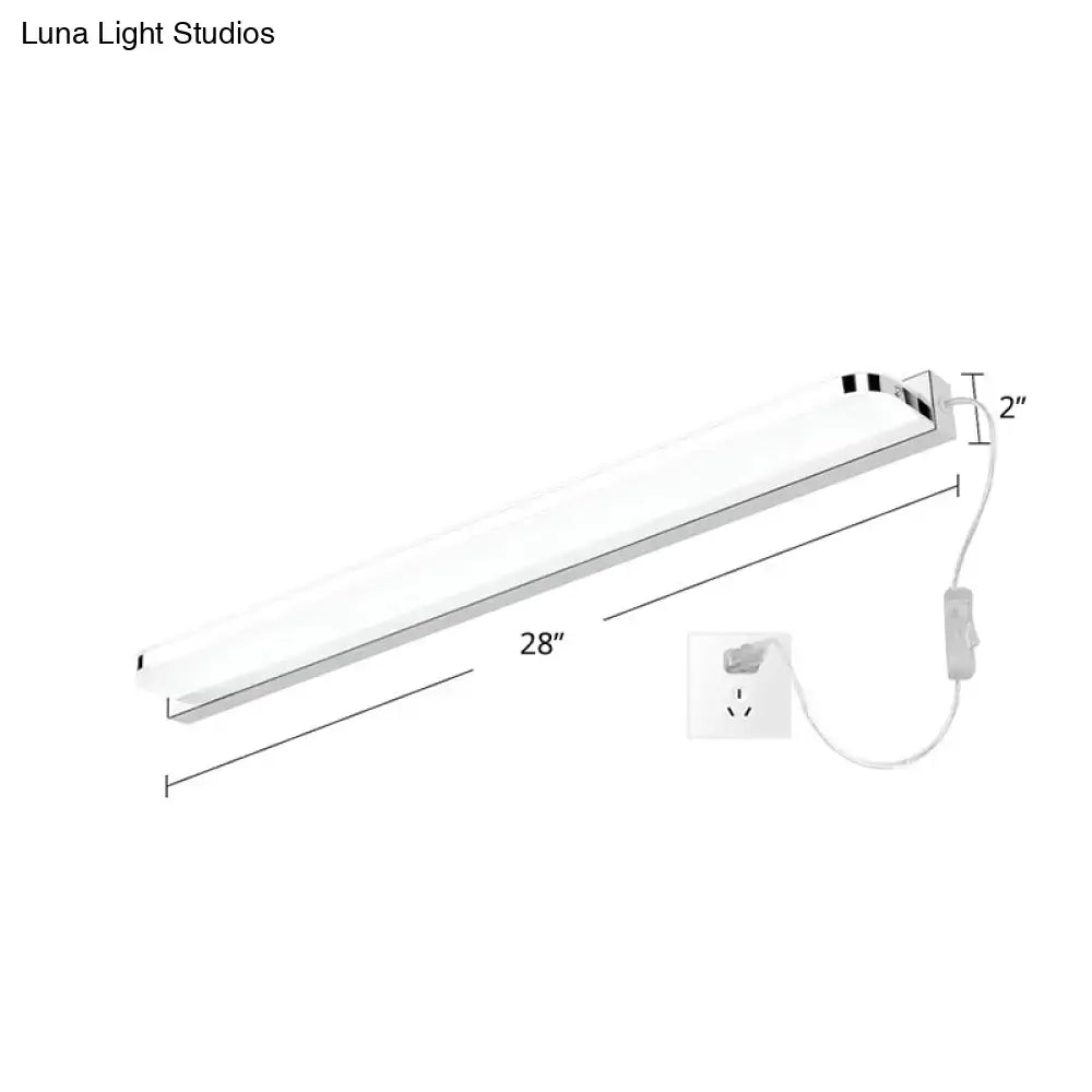 White Stainless LED Wall Light