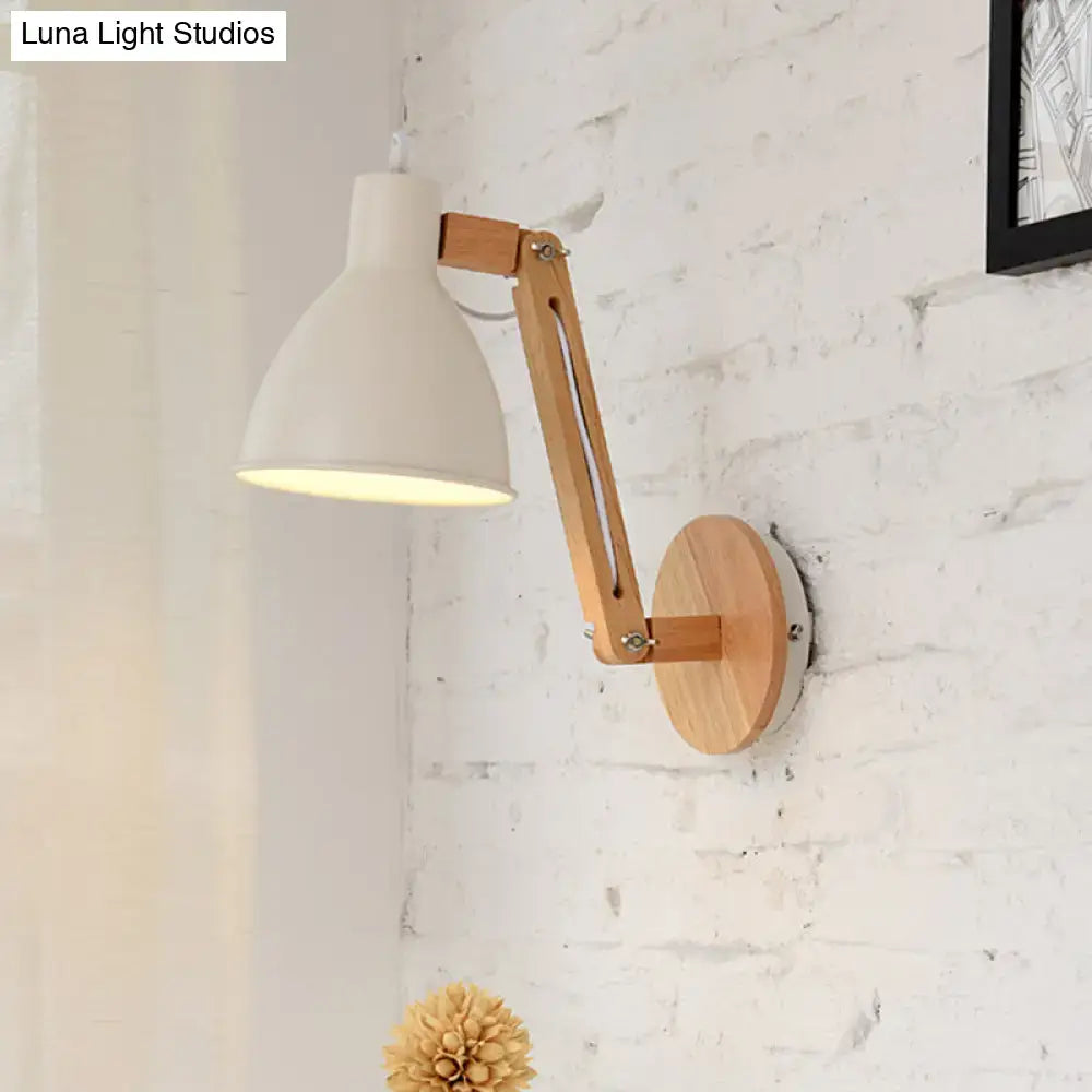 White Swing Arm Wall Lamp