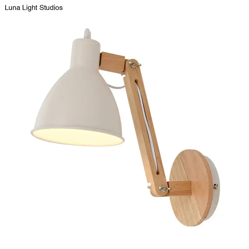 White Swing Arm Wall Lamp