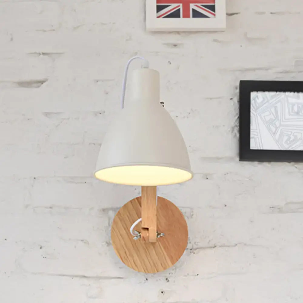 White Swing Arm Wall Lamp