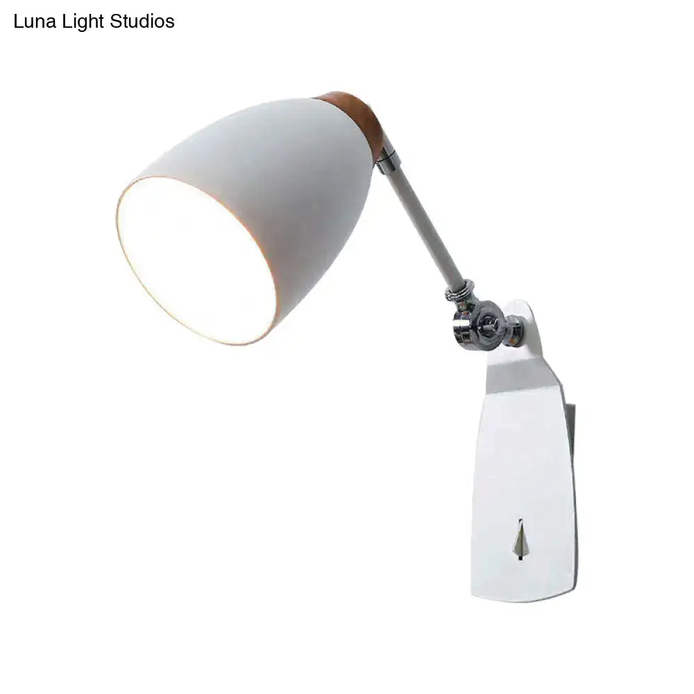 White Tapered Wall Lamp