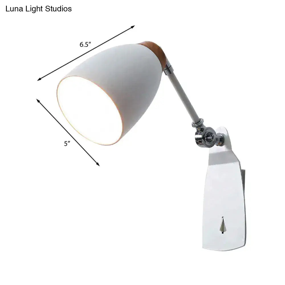 White Tapered Wall Lamp