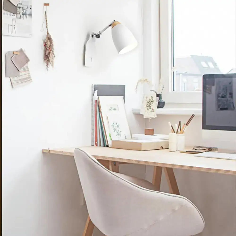 White Tapered Wall Lamp