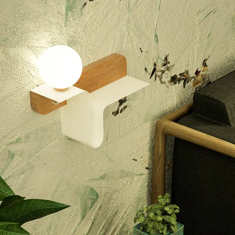 White Frosted Wall Lamp
